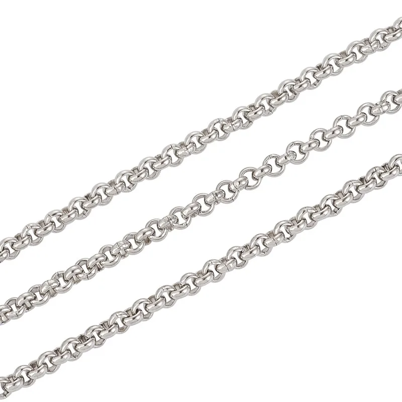 25 м/рулон 304x1 м сварные цепочки из нержавеющей стали для изготовления ювелирных