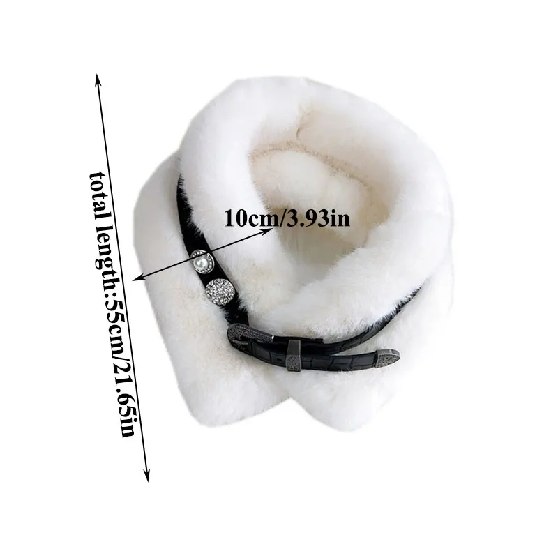 Fashion Thicken Collar Soft Hairy Warmer Shawl Scarf Elegant Fur Fox Rabbit Scarves Women Winter Warm Faux Loop |
