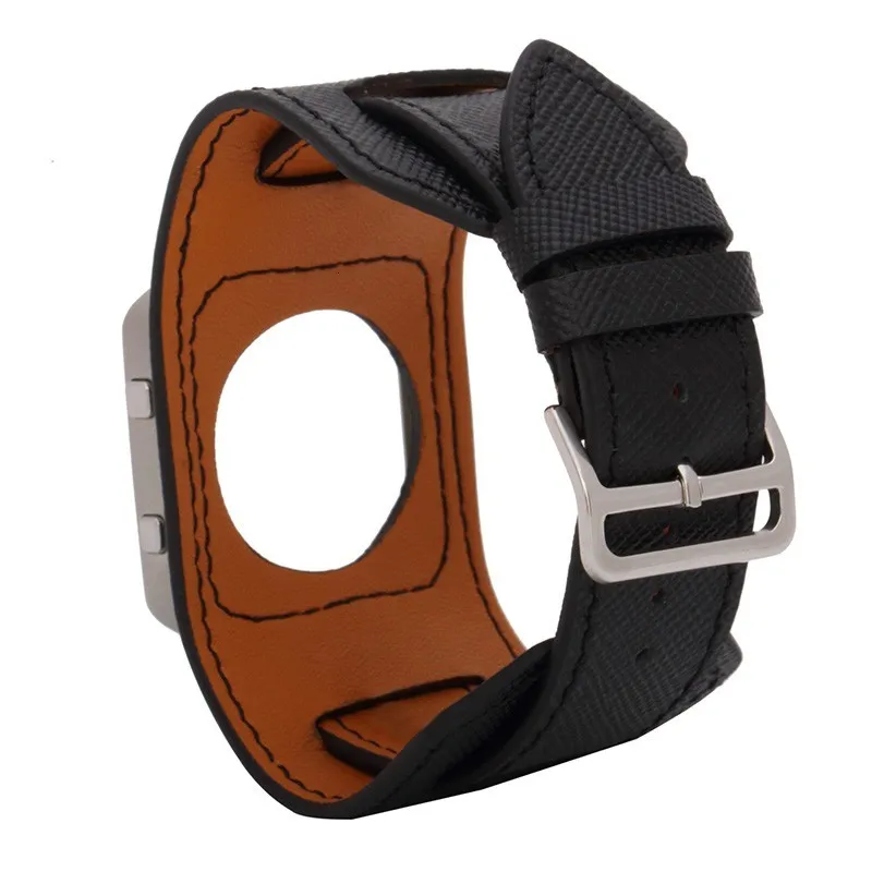 FOHUAS, ремешок из натуральной воловьей кожи с перекрестным узором, Wartch Band для fitbit Blaze, браслет, включая металлическую рамку, розничная посылка