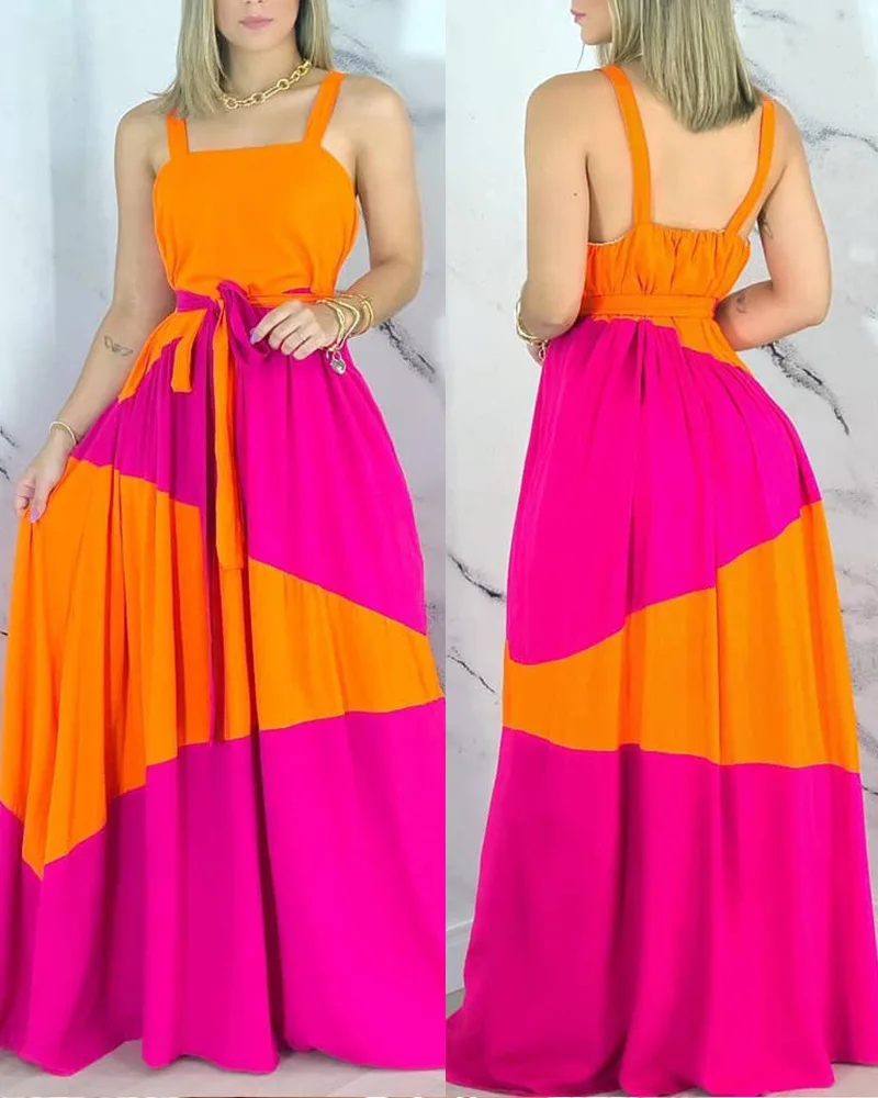 

Contrast sleeveless dress