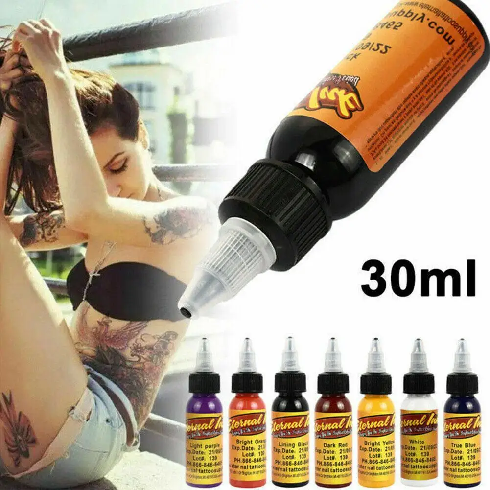 BellyLady 30 мл профессиональные вечные чернила для татуировки DIY монохромный пигмент для татуировки Практика черные чернила для татуировки микроблейдинг пигменты
