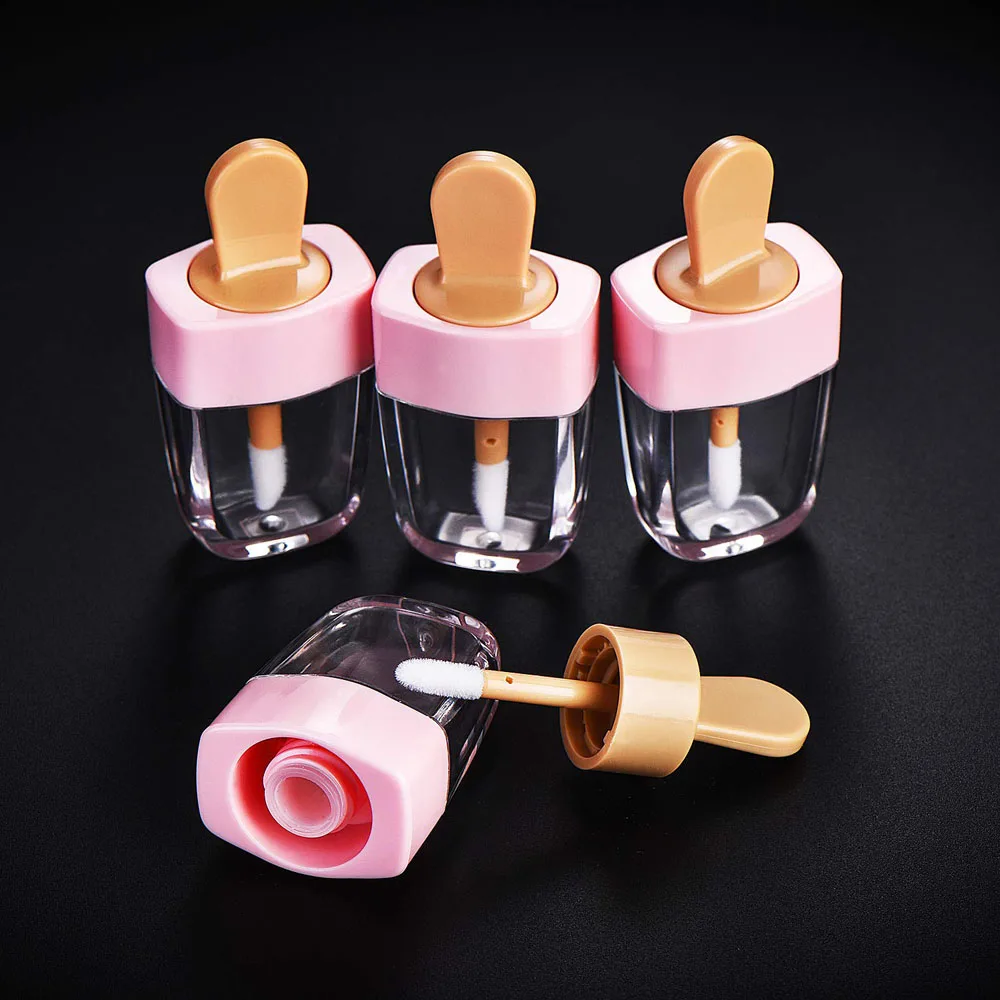 20 шт. 8 мл Модные тюбики для блеска для губ Пустая бутылка Мороженое Глазурь Контейнер DIY тюбик Оболочка Заполнение губной помадой.