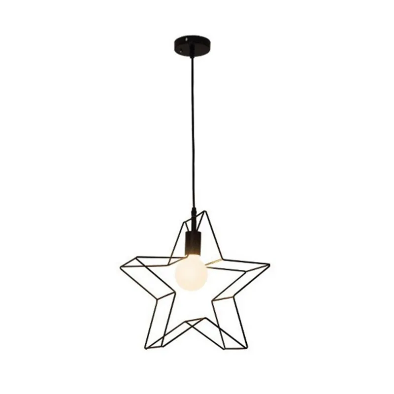 

Star pendant light vintage kids hanging lamp cage nordic deco chambre bebe cafe bar decorations for kitchen mini child room