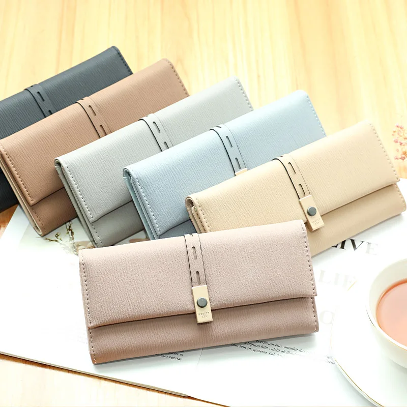 

New Women Wallet Medium Style Fashion Lady Zipper Hasp Purse Multi-Function Ticket Holder High Capacity Clutch