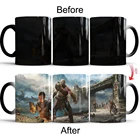Кофейные кружки God of War, 11 унций, меняющая цвет, превращающая чашка для чая, подарок для мальчиков и друзей