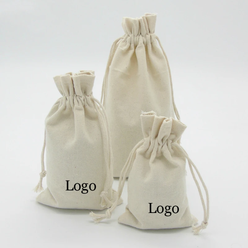50 шт Холщовая Сумка на шнурке упаковка ювелирных изделий Свадебный
