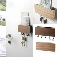 wall mounted key holder key chain rack hanger with 5 hooks mail holder organizer for door entryway hallway ali88