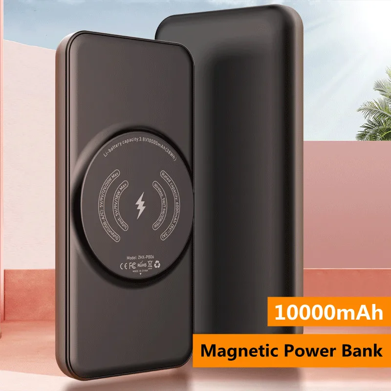 

For Magnetic Power Bank for iPhone 12 Wireless Charging Power Bank External Battery Portable Charger Telephone Auxiliary Battery