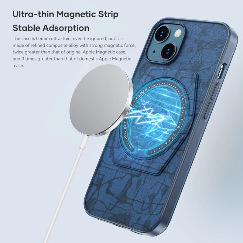 Магнитный чехол для iPhone 13 Pro Max противоударный ТПУ складной с подставкой