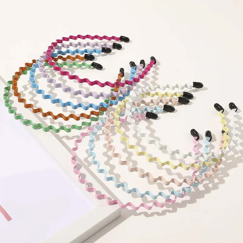 Женские Элегантные Простые обручи для волос в форме волны милые принцессы