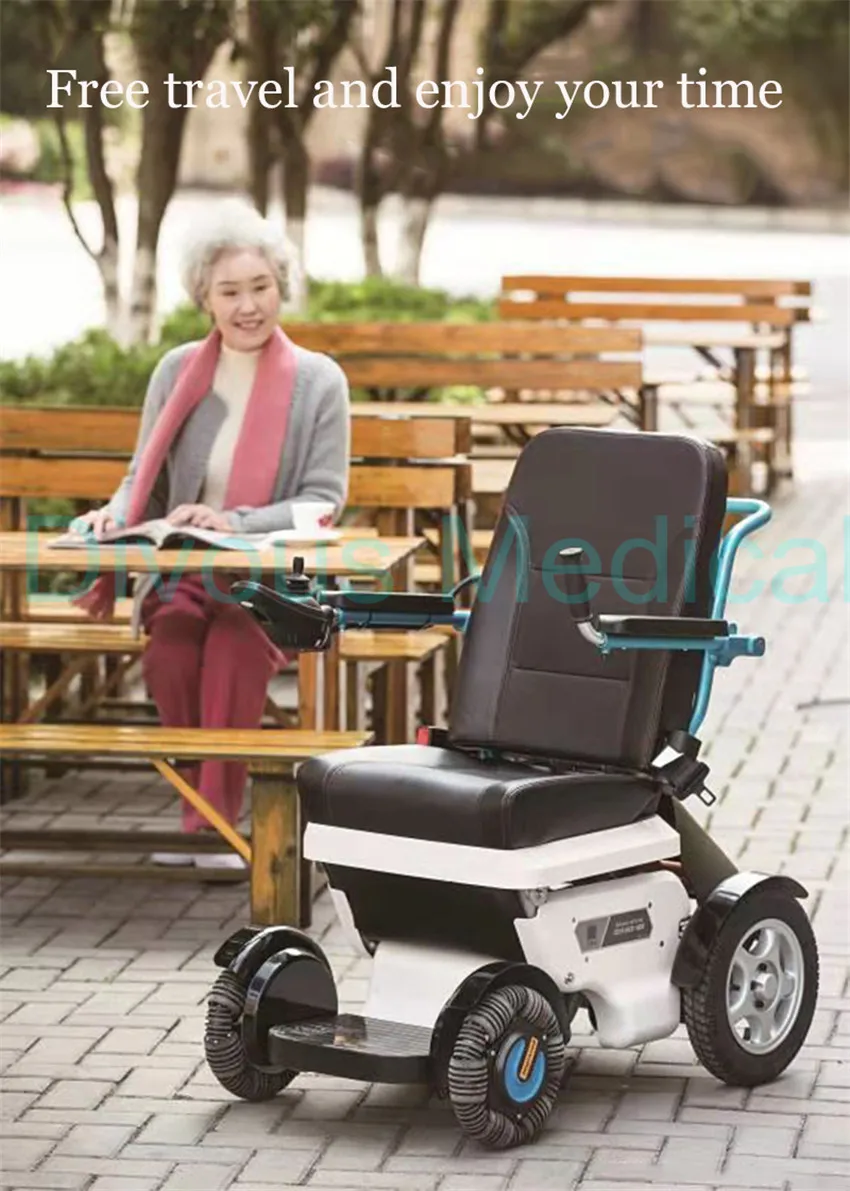 

Электроскутер на колесах для инвалидной коляски с дистанционным управлением, мобильный скутер с высокой спинкой, наклонный Электрический ...