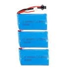 Аккумулятор SMJST 18650, 7,4 В, 2200 мА  ч, Lipo для wltoys 104310, 104311, MN99S, D90, Q1, H101, Huina 1592, радиоуправляемые лодки, танки, дроны