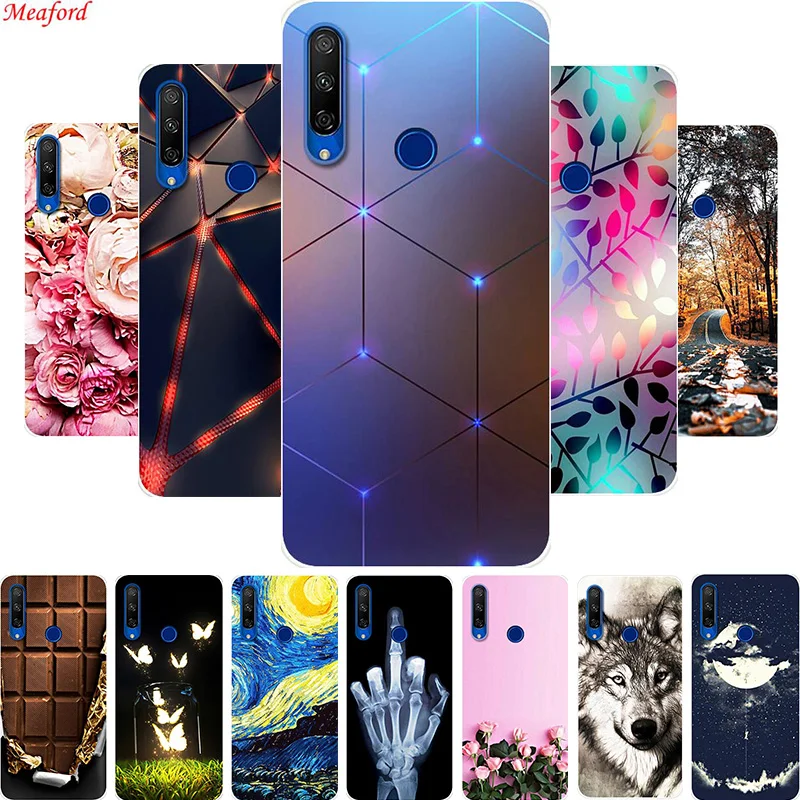 Популярный чехол для России Honor 9X телефона мягкая задняя крышка из ТПУ