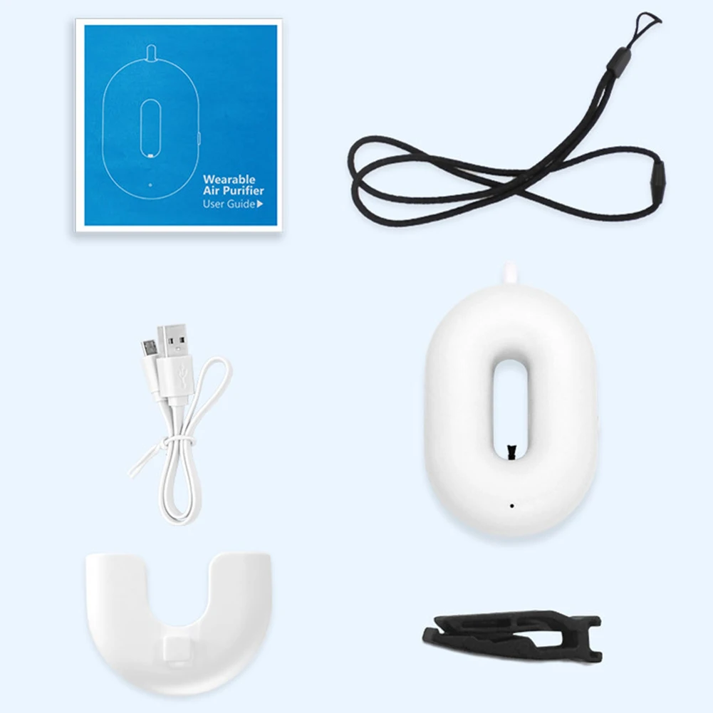 

Portable Wearable Air Purifier Personal Mini Air Necklace Negative Ion Air Freshener Low Noise Portable No Radiation Purifier