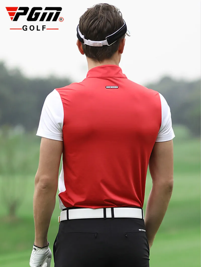 

PGM Golf Ultra-Stretch Slim-Fit Men's Short-Sleeved T-shirt Summer Sports Quick-Dry Men's Clothing YF244