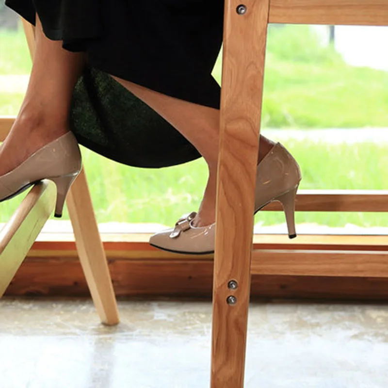 Барный стул из массива дерева домашний высокий для приема современная простота