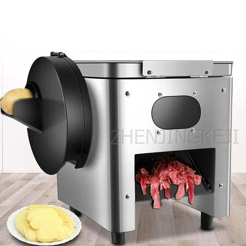 

Electric Meat Cutter Commercial Fully Automatic Stainless Steel Mincer Potato Cutting Tools Slicer Dicing Machine Food Processor