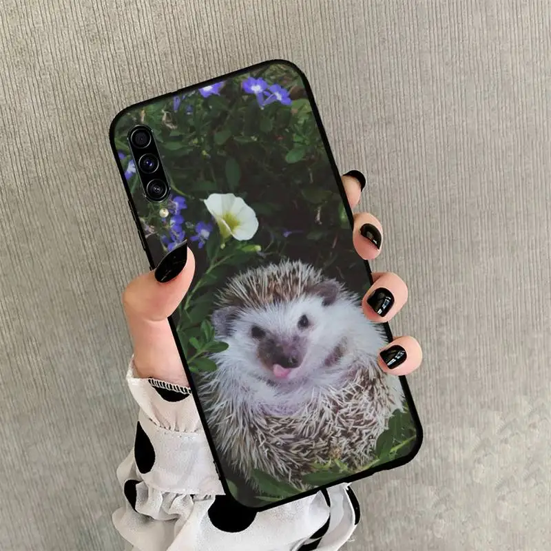 

Cute little hedgehog Phone Case black For Samsung galaxy S 21 20 10 8 A 51 71 50 21s 70 40 20 20e note 10 plus Ultra 5g fe