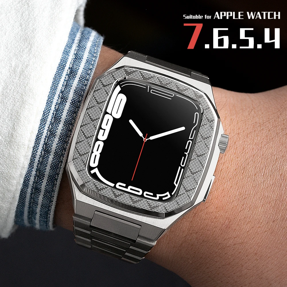 

Stainless Steel Protective Case for Apple Watch Fit 4/5/6/SE/7 44mm/41mm/45mm