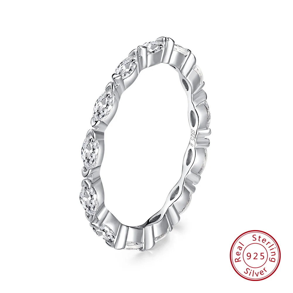 SR70 ORSA JEWELS Настоящее 925 Серебряное кольцо классический стиль кольца вечности для помолвки и свадебной вечеринки Трендовое ювелирное изделие ASR71 - Цвет камня: SR70