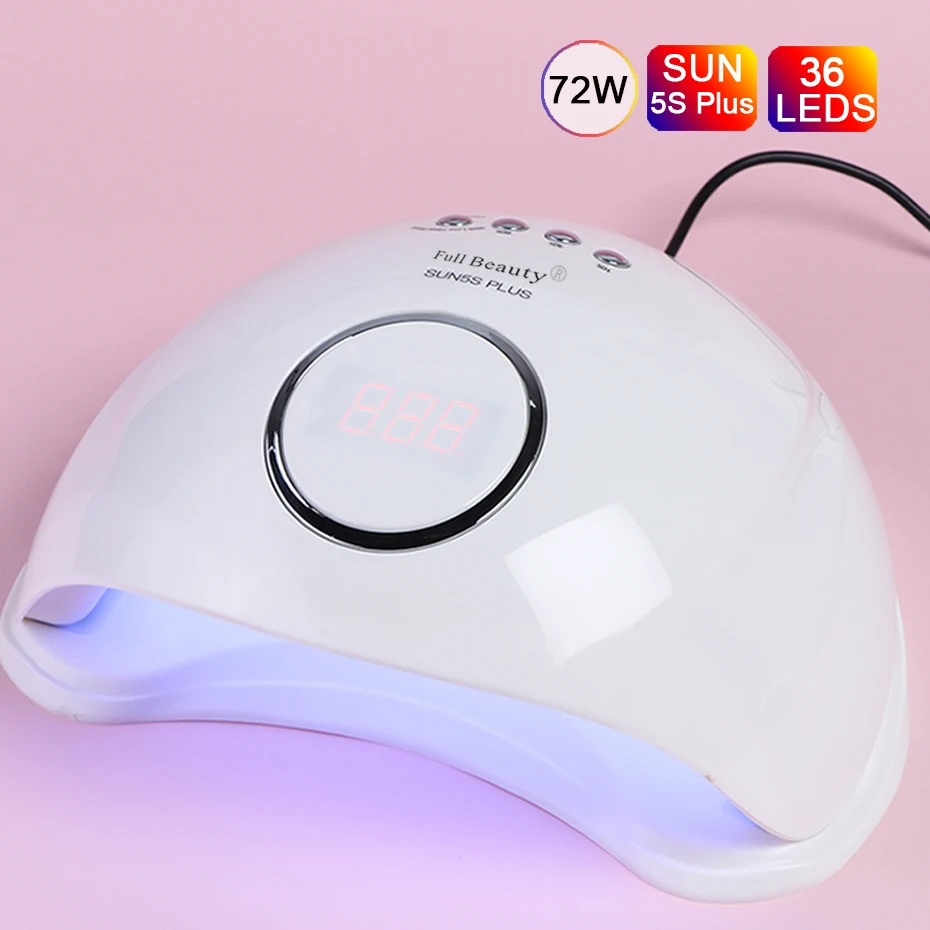 Светодиодный УФ светильник 72 Вт для отверждения гель лака Сушилка ногтей умный