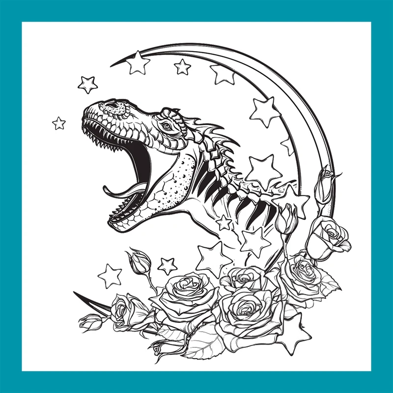 ZATBWS Роза динозавр прозрачные штампы для DIY скрапбукинга/открыток/альбом