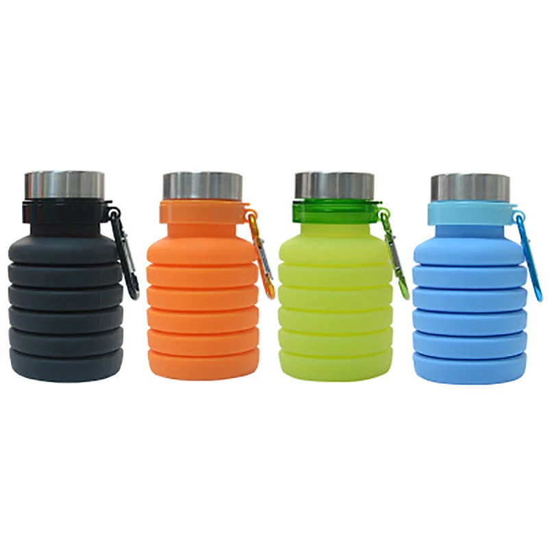 Новая 550 мл портативная гелевая чашка 4 цвета складная силиконовая бутылка для