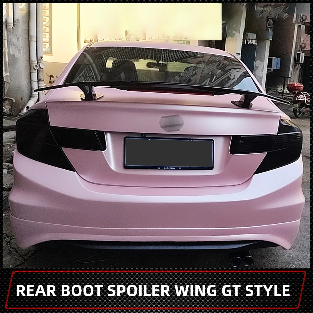 

Rear Trunk Lid Boot Spoiler Wings Ducktail For Honda Civic Sedan 2012 2013 2014 SI Sport Style Tuning Accessories Carbon Black