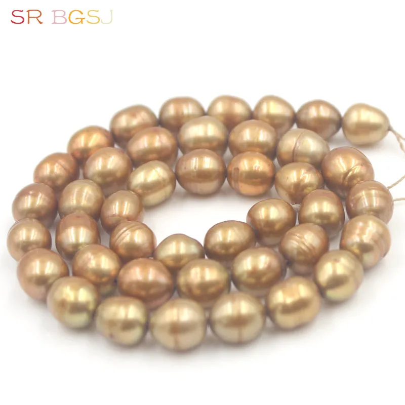 

Free Shipping 8-9mm Olivary Natural Freshwater Cultured Pearl Jewelry Making Beads Strand 15"