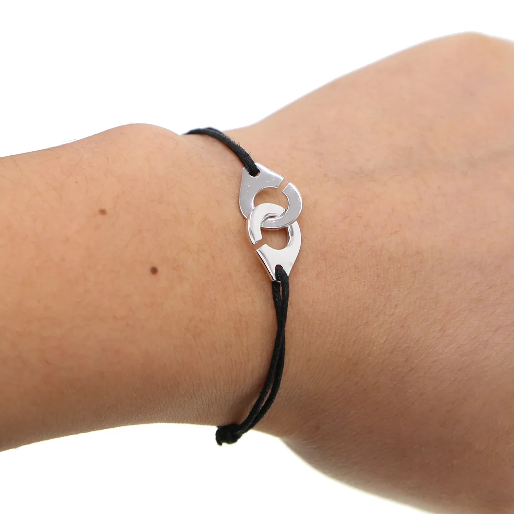 925 пробы серебро браслет на руку для Для женщин мужчин веревочный отрегулировать