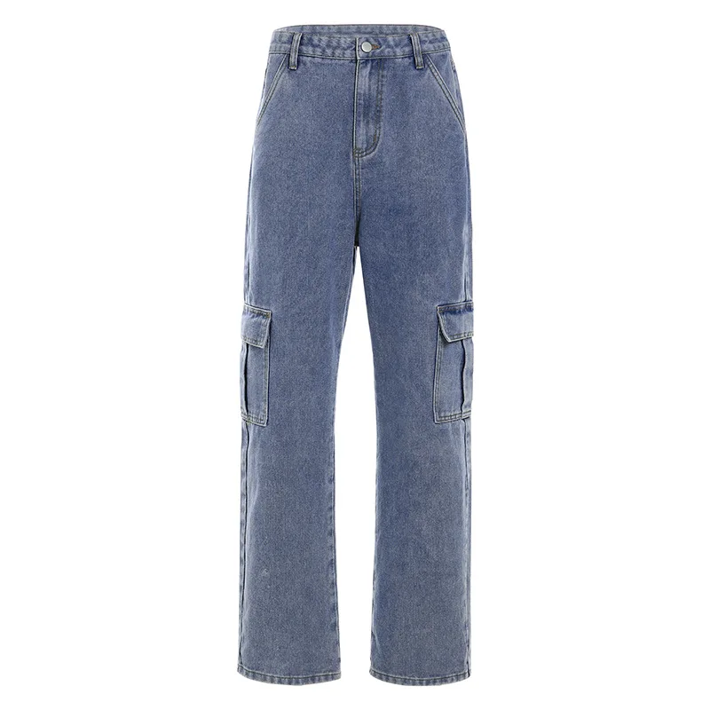 

Autumn Overalls Jeans Women High Waist Pants Loose Trousers Slim Casual Mom Dad Straight Black White Pant Jean Woman Pantalones