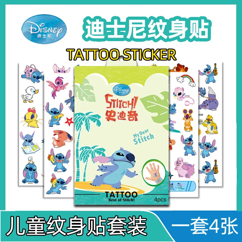 Disney  boys cars Stitch Toy Story Woody  Temporary Tattoo Body Art girls frozen Stickers elsa anna Waterproof Sticker gift box