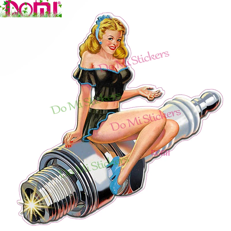 

Car Stickers Sexy Pin Up Girl AIRPLANE Motorcycle Off-road Laptop Trunk Guitar PVC Vinyl Stickers Windshield Bumper Waterproof