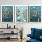 Алмазная живопись 5D сделай сам с абстрактным деревом и оленем, Набор для вышивки крестиком, мозаика, круглые стразы, подарки ручной работы, украшение для дома