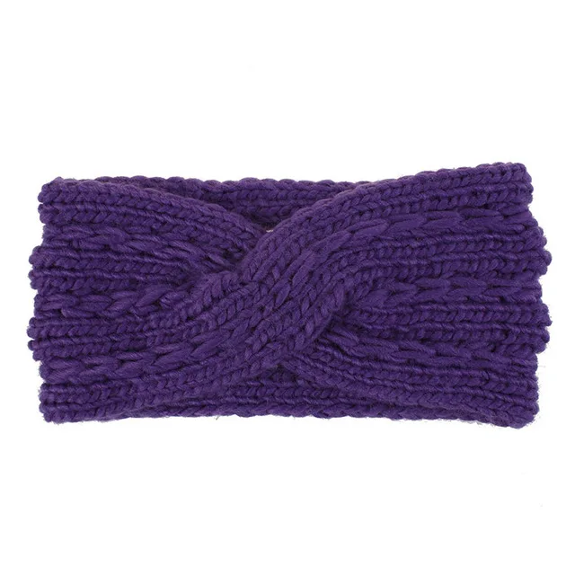 4 hair band Boho вязаная головная повязка для женщин девочек тюрбан повязки Крест крючком Лук украшения для волос твердый стрейч заколка-Твистер громоздкий вязаный головной убор аксессуары для волос для леди дропшиппинг подар - Цвет: 4 hair band