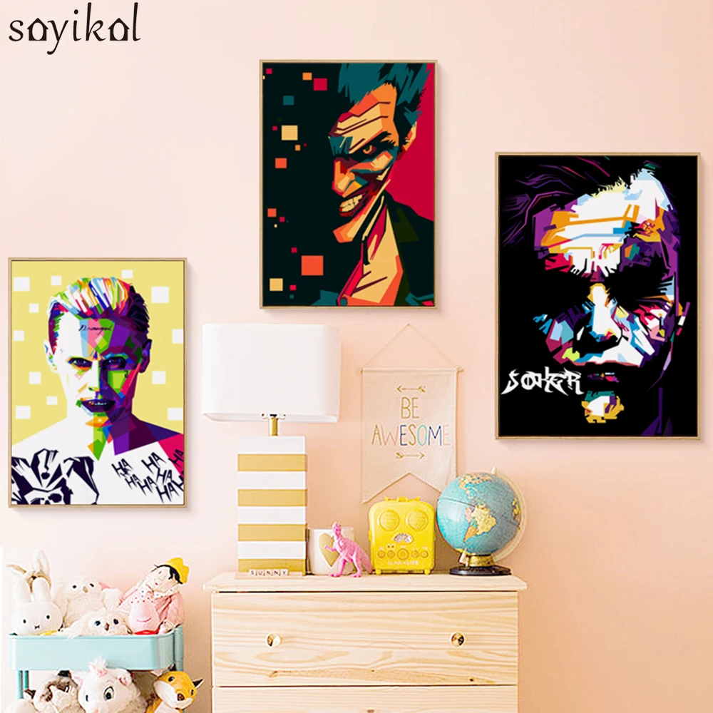 Парусиновая печать для мальчиков холст рисования детей аниме цветные настенные