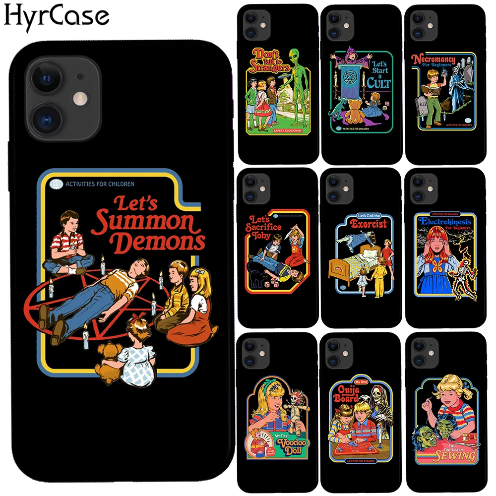 Винтажный Забавный Черный силиконовый чехол для iPhone 11 Pro Max X XS XR 6 6S 7 8 Plus Хэллоуина