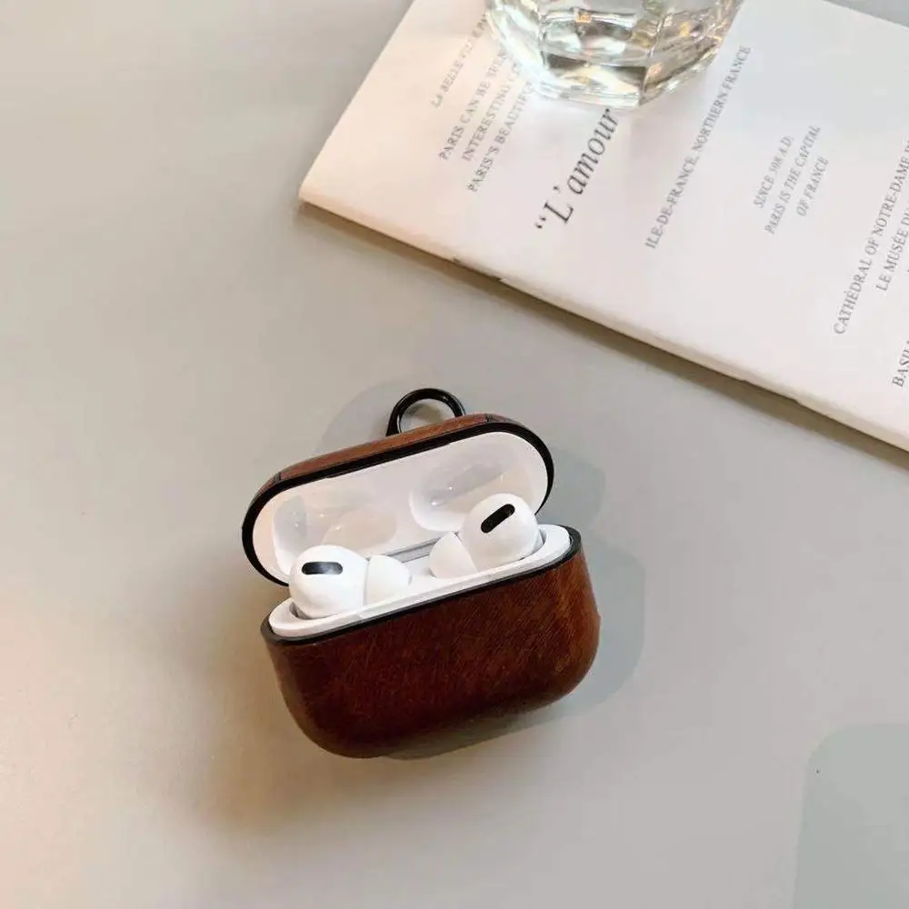 Синий Airpodspro, чехол для гарнитуры, 3 поколения, для мобильного телефона, беспроводная Bluetooth гарнитура, чехол с кожаным жестким чехлом, чехол для гарнитуры телефона - Цвет: Синий