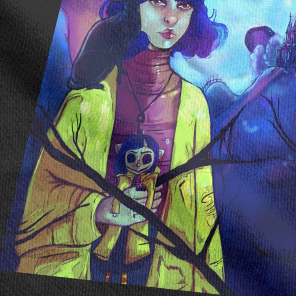 Футболка Coraline мужская с круглым вырезом крутая хлопковая рубашка коротким
