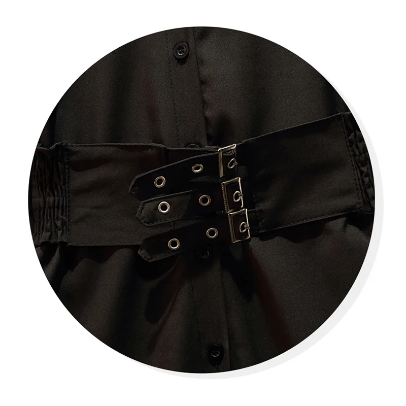 L 4XL женское черное офисное платье рубашка большого размера Осень 2020 поло с