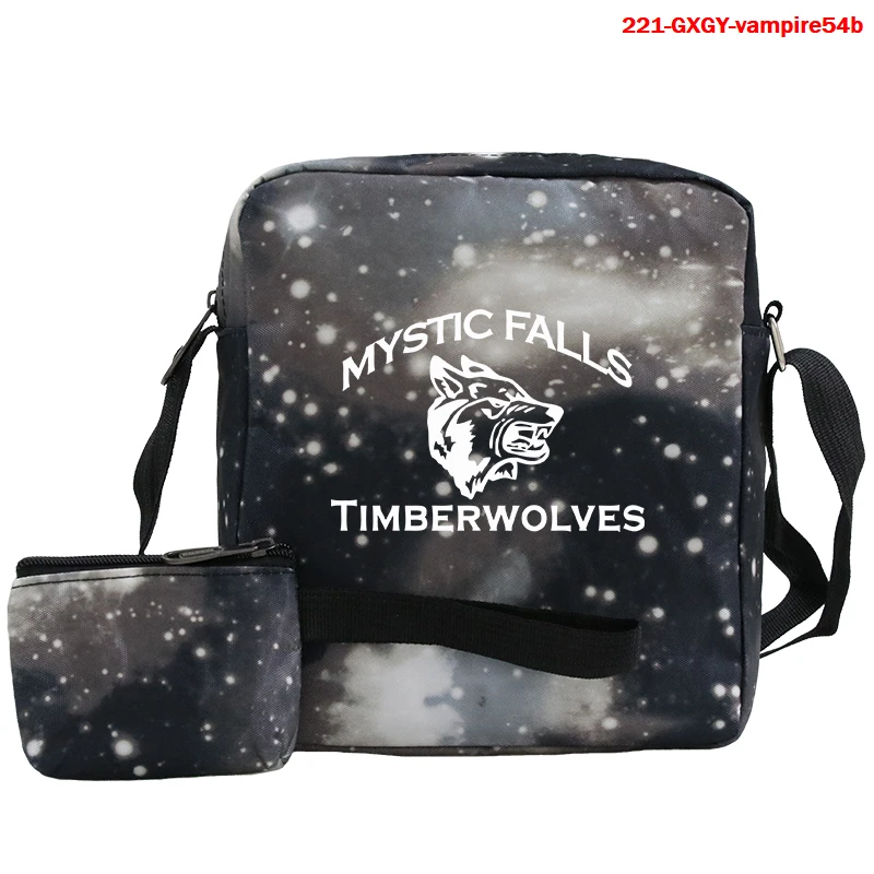 

The Vampire Diaries print Trend Unisex Shoulder Bag Mini Phone Pouch Travel Crossbody Bag Men women Outdoors Messenger Bags