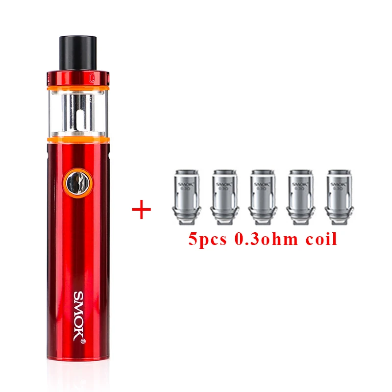 SMOK Vape Pen 22 комплект 1650 Ом двухъядерный со встроенным аккумулятором мАч светодиодный индикатор электронная сигарета vs vape nord 22 - Цвет: red with coil