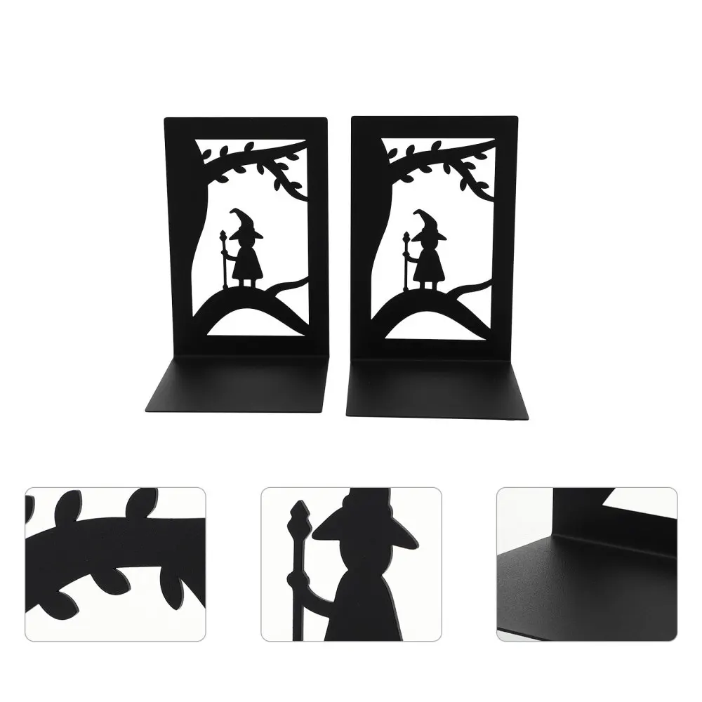 

2Pcs Bookshelf Book End Bookcase Bookend Decorative Retro Style Book Rack Holder