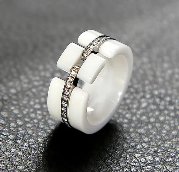 Роскошные ювелирные изделия 925 серебро керамический женское кольцо для помолвки