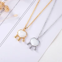 new design long life lock tassel opal necklace simple design lady ruyi ping an lock clavicle chain fashion lady birthday gift