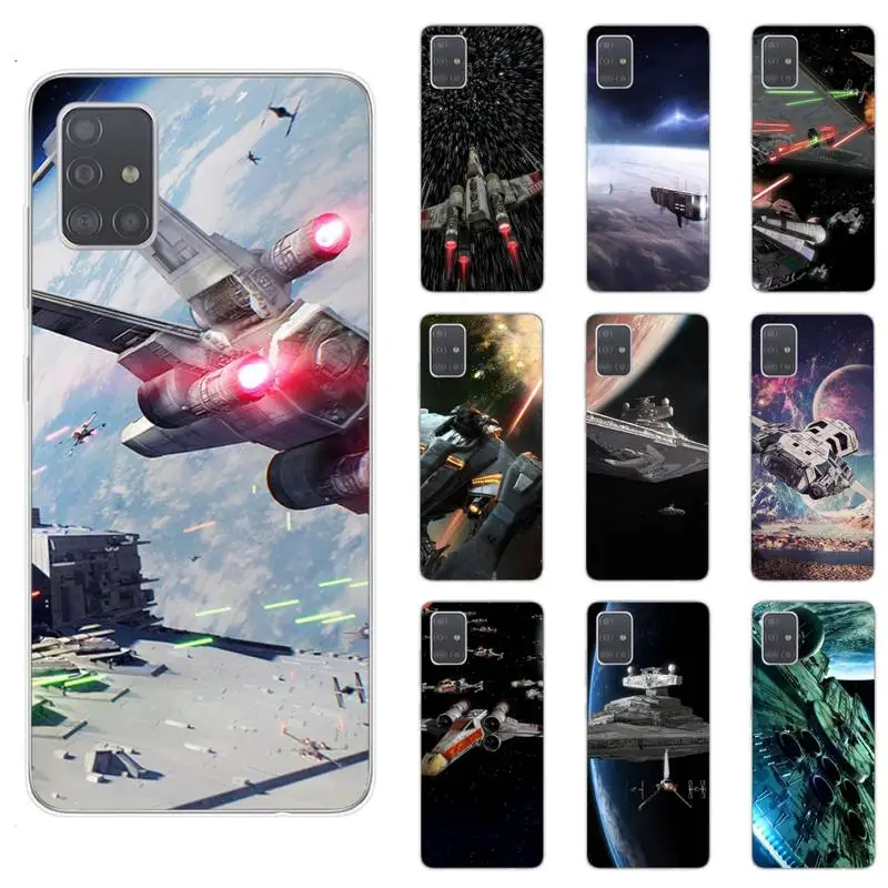 

Stars Spaceship Wars Phone Case For Samsung S4 S5 S6 S7 Edge S8 S9 S10 Plus S20 Lite Fe Note20 Ultra A71 A21S Cover Fundas Coque