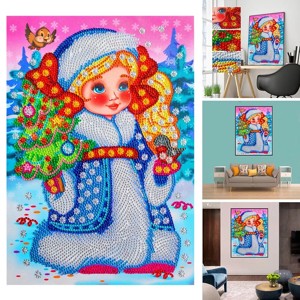 

5D Diamond Painting Christmas Girl DIY Crystal Rhinestone Embroidery Home Decor For Bedrooms Living Rooms Corridors Bars Gifts