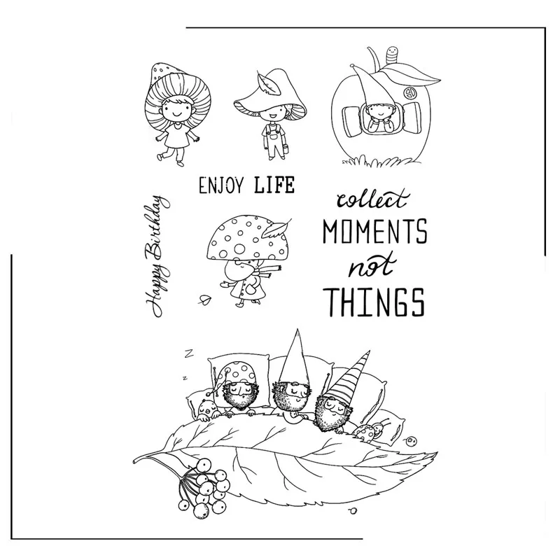 

Cute Dwarf Clear Silicone Stamps Scrapbooking Crafts Decorate Photo Album Embossing Cards Making Clear Stamps New