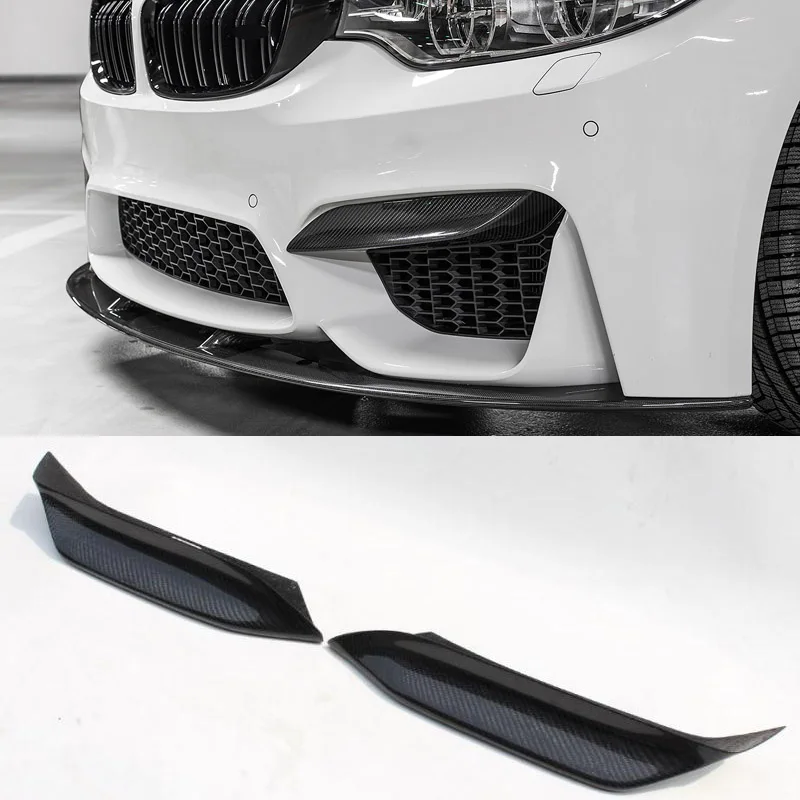 Вставки для переднего бампера из углеродного волокна BMW F80 M3 F82 F83 M4|lip bumper|bumper lipcarbon