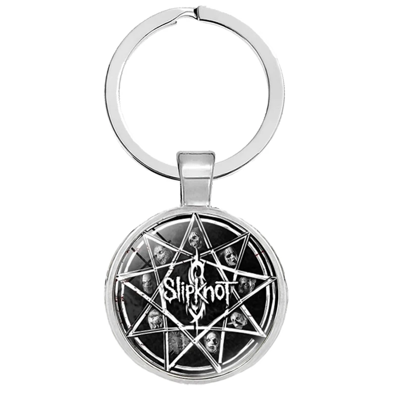 Панк Рок Группа SLIPKNOT брелок символ напечатанный стеклянный кабошон цепочка